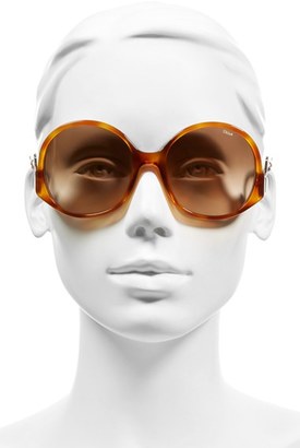 Chloé Women's 'Emilia' 57Mm Round Sunglasses - Blonde Havana