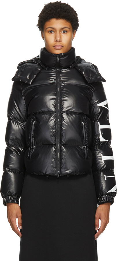 Valentino Black Down 'VLTN' Puffer Jacket - ShopStyle