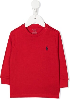 Ralph Lauren Kids embroidered logo long-sleeve T-shirt
