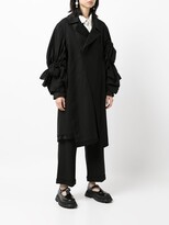 Thumbnail for your product : Comme des Garcons Ruffled-Sleeve Double-Breasted Coat