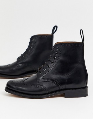 Grenson Ella leather brogue ankle boot