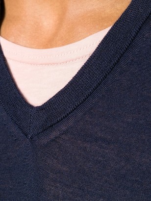 Ballantyne V-neck fited sweater