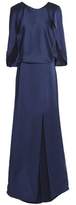 Thumbnail for your product : Halston Split-front Draped Satin-crepe Gown