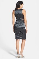 Thumbnail for your product : Nicole Miller 'Kelsey' Cutout Ruched Metallic Body-Con Dress