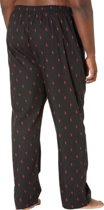 Polo Ralph Lauren Big Tall All Over Pony Player Woven Sleepwear Pants  (Black/White Polo Player 1) Men's Pajama - ShopStyle Bottoms