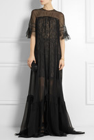 Thumbnail for your product : Antonio Berardi Silk-chiffon and lace gown