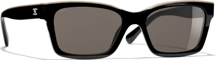 Chanel Square Sunglasses CH5417 Black - ShopStyle