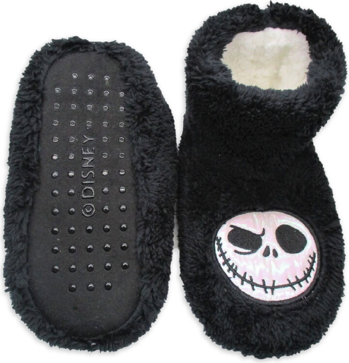 Disney Nightmare Before Christmas Women’s Slippers, Black, S/M-M/L