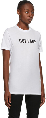 Helmut Lang SSENSE Exclusive White 'Gut Lane' T-Shirt
