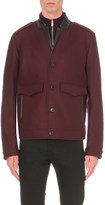 Thumbnail for your product : The Kooples Leather-trim wool-blend jacket