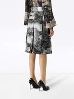 Thumbnail for your product : Burberry Dreamscape Print Pleated Silk Tie-waist Skirt