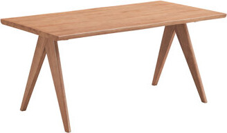 IntrospectiveIncline Outdoor Dining Table With Natural Finish - For Family Gatherings Rectangular Fun And Entertaining Guests