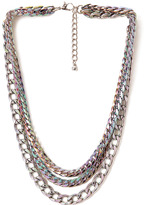Thumbnail for your product : Forever 21 Striking Oil Slick Chain Necklace