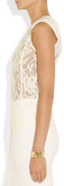 Thumbnail for your product : Nina Ricci Embroidered wool-blend lace top