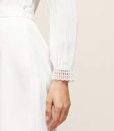 Thumbnail for your product : Reiss BRUNA LACE-DETAIL DRESS Off White