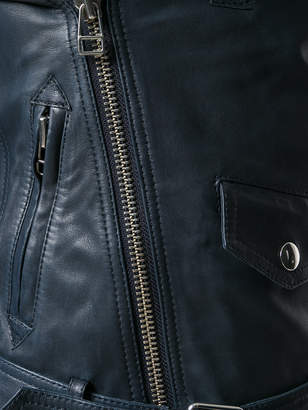Faith Connexion off-shoulder leather jacket