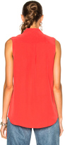 Thumbnail for your product : Equipment Sleeveless Slim Signature Top in Pink.