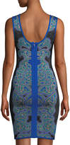 Thumbnail for your product : Herve Leger Abstract Baroque Jacquard Fitted Cocktail Dress