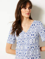 Thumbnail for your product : Marks and Spencer Linen Rich Printed Shift Dress