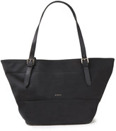 Thumbnail for your product : DKNY Faux Leather-trimmed Shell Tote