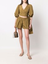 Thumbnail for your product : RED Valentino Pleated Flared Shorts
