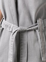 Thumbnail for your product : Fabiana Filippi Denim Wrap Sleeveless Shirt-Jacket
