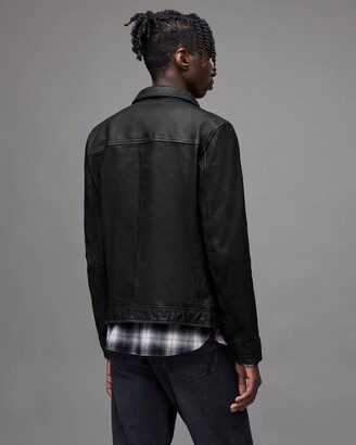 AllSaints Lark Leather Jacket - Black - ShopStyle
