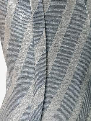 Paco Rabanne metallic stripe fitted dress