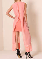 Thumbnail for your product : Missy Empire Aubri Pink Sheer Overlay Mini Dress