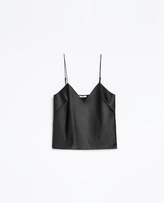 Thumbnail for your product : Zara 29489 Top With Faux Leather Front