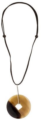 Hermes Horn Disc Pendant Necklace
