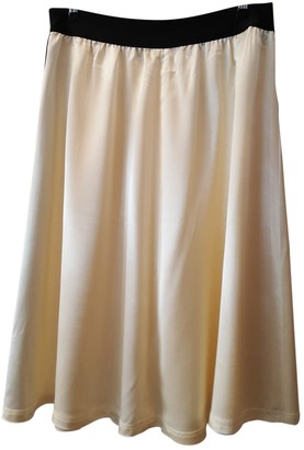 Celine Ecru Silk Skirt for Women