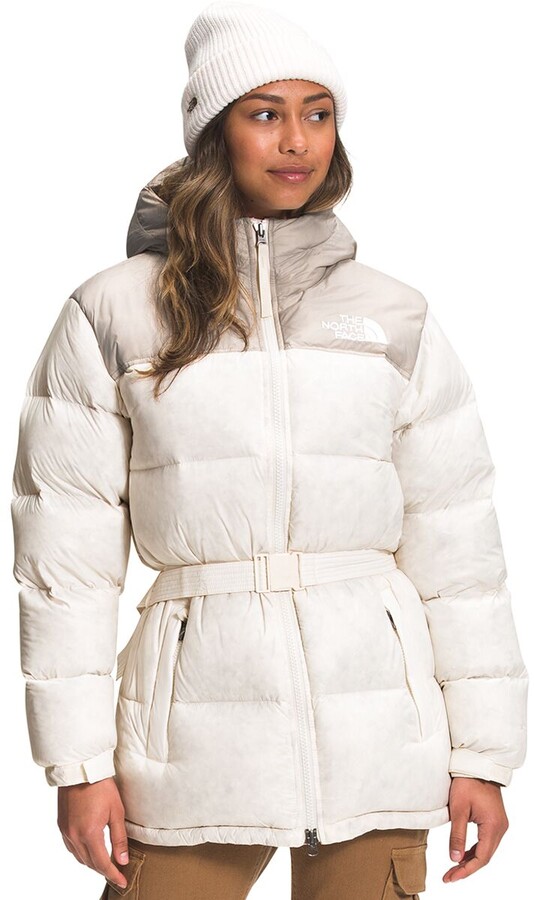 ladies belted down coat