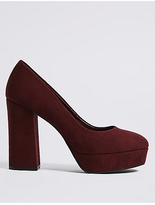 Thumbnail for your product : M&S Collection Block Heel Closed Toe Court Shoes