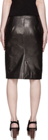 Thumbnail for your product : Givenchy Black Glossy Coated Leather Skirt