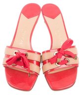 Thumbnail for your product : Louis Vuitton Bow-Accented Slide Sandals