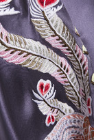 Thumbnail for your product : Temperley London Firebird Embroidered Printed Satin Kimono