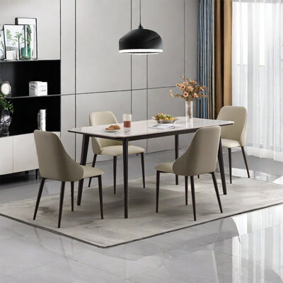 Graceful Nests Furnishings Simple light luxury rock plate dining table sets