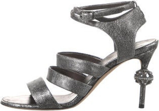 Chanel Women's Silver Sandals | ShopStyle