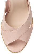 Thumbnail for your product : Evans Pink Cross Front Mule Sandals