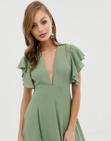 Thumbnail for your product : ASOS DESIGN maxi dress with lace godet panels
