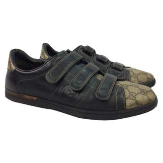 Gucci Black Leather Trainers