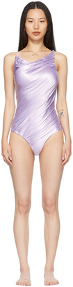 Isa Boulder SSENSE Exclusive Purple Dune One-Piece Swimsuit