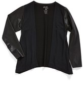 Thumbnail for your product : Flowers by Zoe Faux Leather Sleeve Jacket (Toddler Girls & Little Girls) (Online Only)