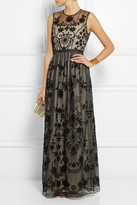 Thumbnail for your product : Needle & Thread Embroidered silk-organza gown
