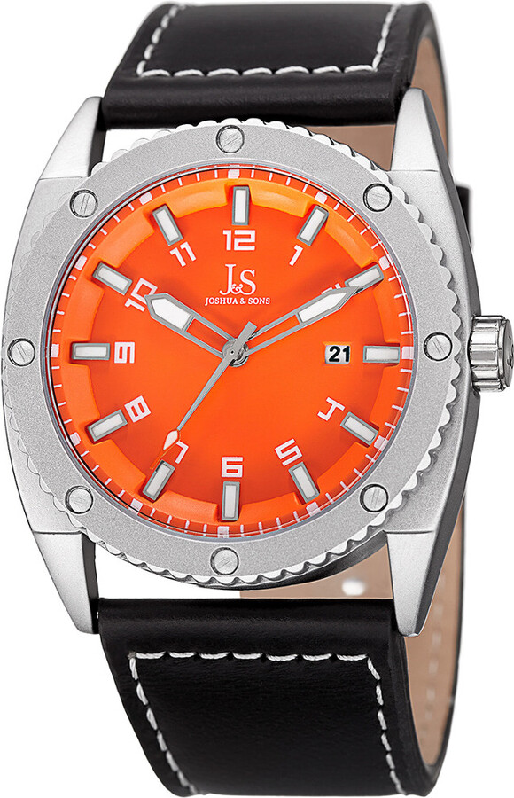 Joshua & Sons Men's Leather Strap Watch ShopStyle