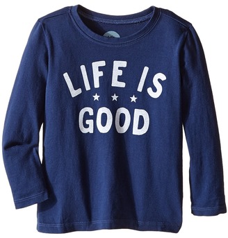Life is Good Kids - Three Star Long Sleeve Tee Kid's Long Sleeve Pullover