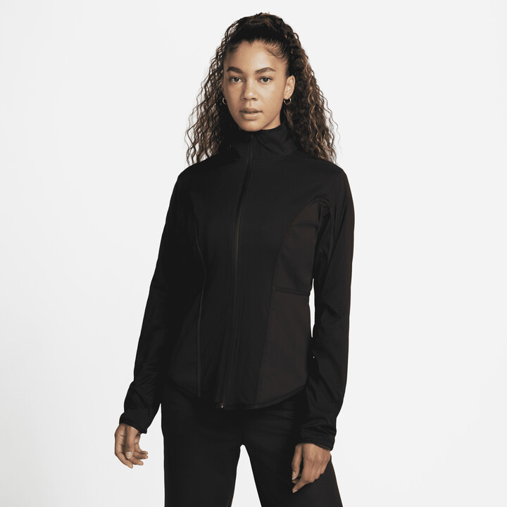 womens black nike running jacket