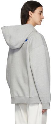 MAISON KITSUNÉ Grey ADER error Edition Meditation Fox Hoodie
