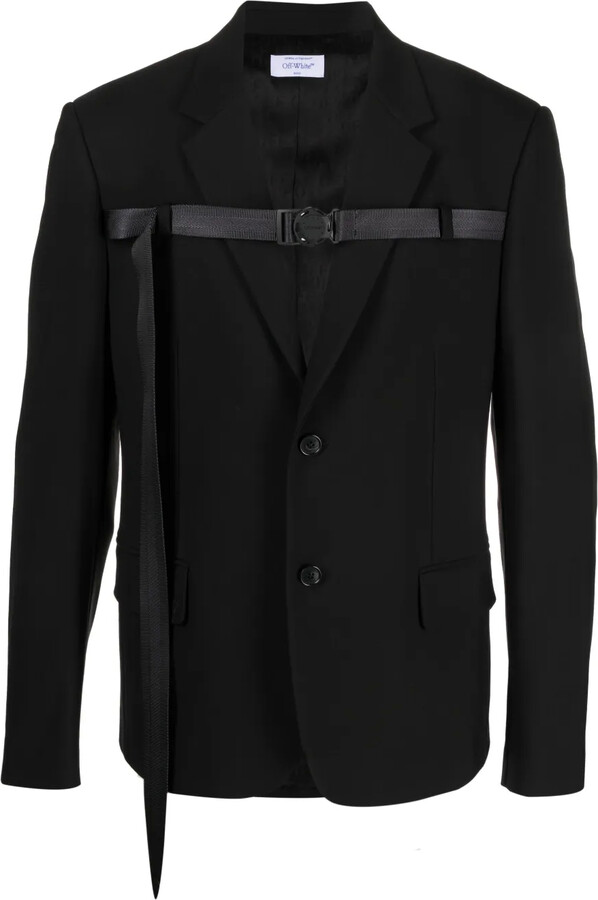 Off-White Paperclip Double-Breasted Blazer - ShopStyle